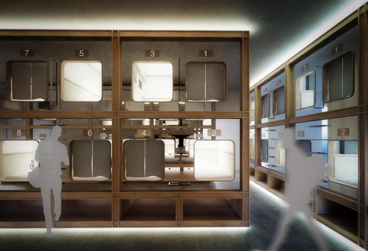 Hearts Capsule Hotel & Spa Hakata Фукуока Экстерьер фото